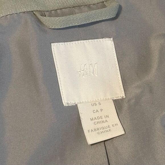 H&M Light Sage Oversized Blazer Size Small - Picture 6 of 7